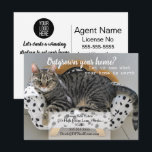 Outgrown Your Home Cat Referral Card<br><div class="desc">Outgrown Your Home Cat Referral Card Catch your clients’ attention with this fun and memorable real estate referral card, featuring a cute cat sitting on a tiny cat-sized sofa and the phrase “Outgrown your home?”. Perfect for pop-by gifts, mailers, or client appreciation campaigns, this playful design helps encourage referrals while...</div>