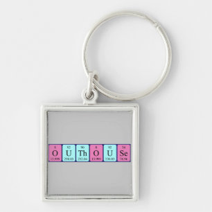 Outhouse periodic table keyring