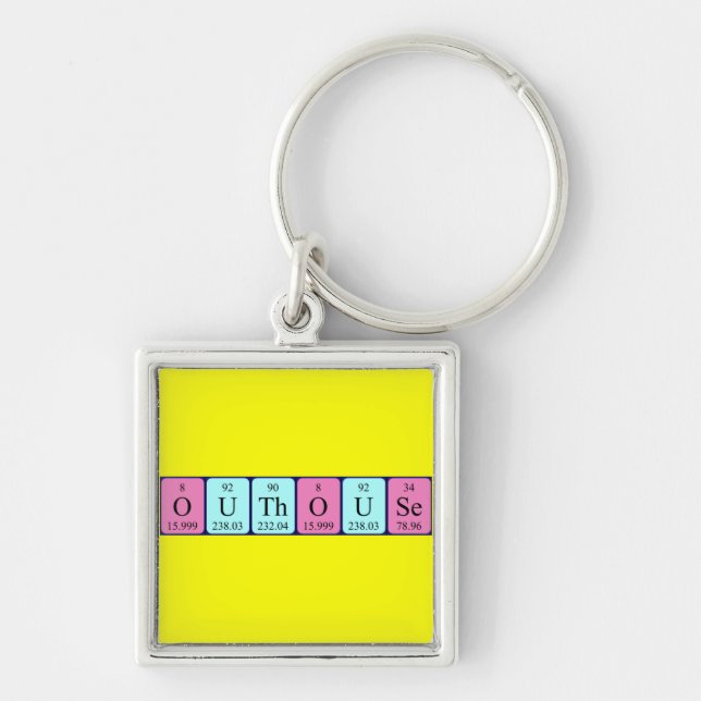 Outhouse periodic table keyring (Front)