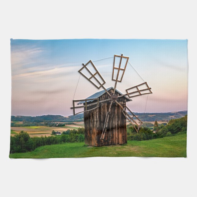 Outhouse Windmill Tea Towel (Horizontal)