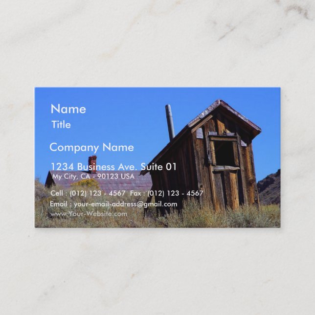 Outhouses Bodie Business Card (Front)