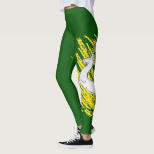 Outlands Stag - Gold Alternative Leggings
