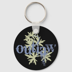 Outlaw & Green Leaf Key Ring