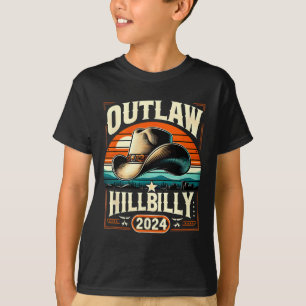 Outlaw Hillbilly 2024 Us Election Day Cowboy Hat T-Shirt