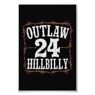 Outlaw Hillbilly 2024 Western Trump Vance 2024  Photo Print