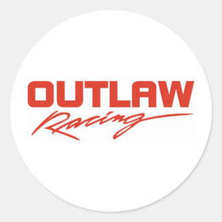 Outlaw Racing Classic Round Sticker