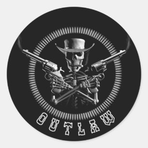 Outlaw Skeleton Stickers
