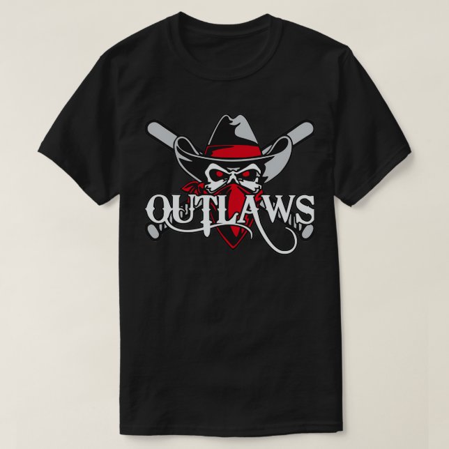 Outlaws Baseball 2 T-Shirt (Design Front)