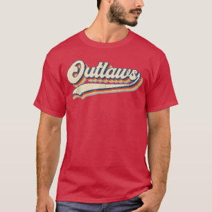 Outlaws Sports Name Vintage Retro for Men Women Bo T-Shirt