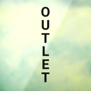 Outlet Sale Large Sign Retail Store Window Cling