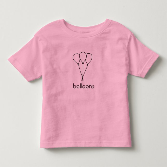 Outline art drawing - balloons colouring shirts (Front)