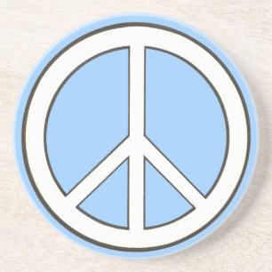 Outline art drawing - Peace sign coasters