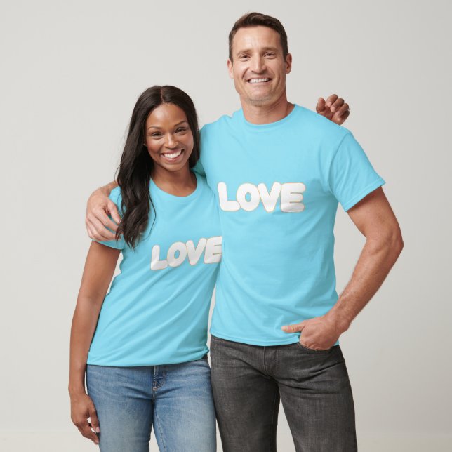 Outline Art - Love word in colours unisex shirts (Unisex)