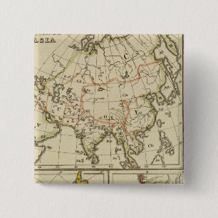 Outline Asia, S America, etc 15 Cm Square Badge