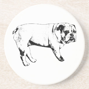 Outline Bulldog Coasters