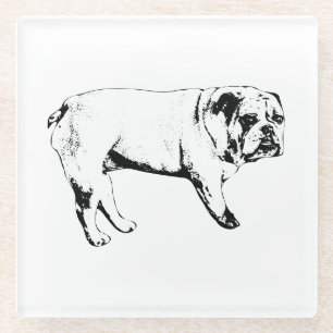 Outline Bulldog Coasters