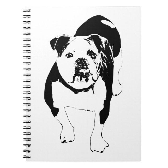 Outline Calm, Fresh Bulldog Journal (Front)