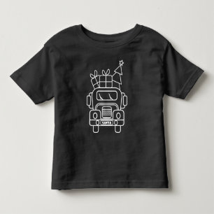 Outline Christmas truck Santa car front view Toddler T-Shirt