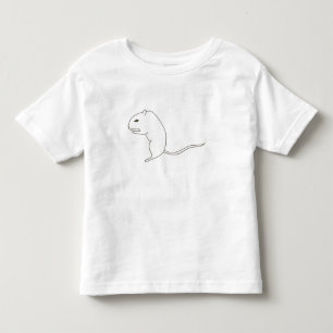 Outline Drawing of a gerbil on tshirts