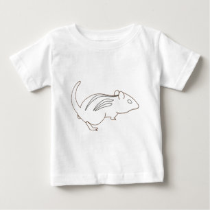 Outline drawing of chipmunk on tshirts