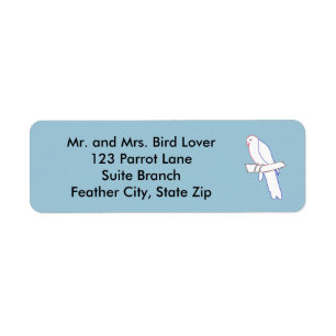 Outline Drawing of Parrot on Branch Address Labels