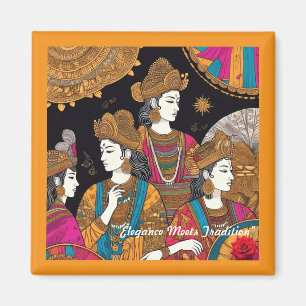 "Outline Festival Gold" Magnet