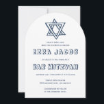 OUTLINE LETTERS STAR Arch Custom Bar Mitzvah Invitation<br><div class="desc">Perfect card to announce a bar or bat mitzvah! Hand made art for you with star of david on the front and back side! FULLY CUSTOMIZABLE! Click on “Personalise” above to edit the text. Click "edit using design tool" to adjust the fonts, colours and placements and to delete the back...</div>