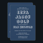 OUTLINE LETTERS STAR OF DAVID Custom Bar Mitzvah Invitation<br><div class="desc">Perfect card to announce a bar or bat mitzvah! Hand made art for you with star of david on the front and back side! FULLY CUSTOMIZABLE! Click on “Personalise” above to edit the text. Click "edit using design tool" to adjust the fonts, colours and placements and to delete the back...</div>