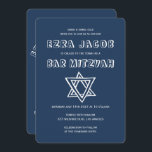 OUTLINE LETTERS STAR OF DAVID Custom Bar Mitzvah Invitation<br><div class="desc">Perfect card to announce a bar or bat mitzvah! Hand made art for you with star of david on the front and back side! FULLY CUSTOMIZABLE! Click on “Personalise” above to edit the text. Click "edit using design tool" to adjust the fonts, colours and placements and to delete the back...</div>