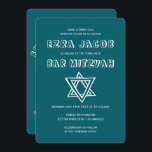 OUTLINE LETTERS STAR OF DAVID Custom Bar Mitzvah Invitation<br><div class="desc">Perfect card to announce a bar or bat mitzvah! Hand made art for you with star of david on the front and back side! FULLY CUSTOMIZABLE! Click on “Personalise” above to edit the text. Click "edit using design tool" to adjust the fonts, colours and placements and to delete the back...</div>