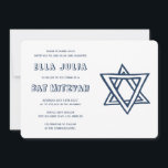 OUTLINE LETTERS STAR OF DAVID Custom Bat Mitzvah Invitation<br><div class="desc">Perfect card to announce a bar or bat mitzvah! Hand made art for you with star of david on the front and back side! FULLY CUSTOMIZABLE! Click on “Personalise” above to edit the text. Click "edit using design tool" to adjust the fonts, colours and placements and to delete the back...</div>