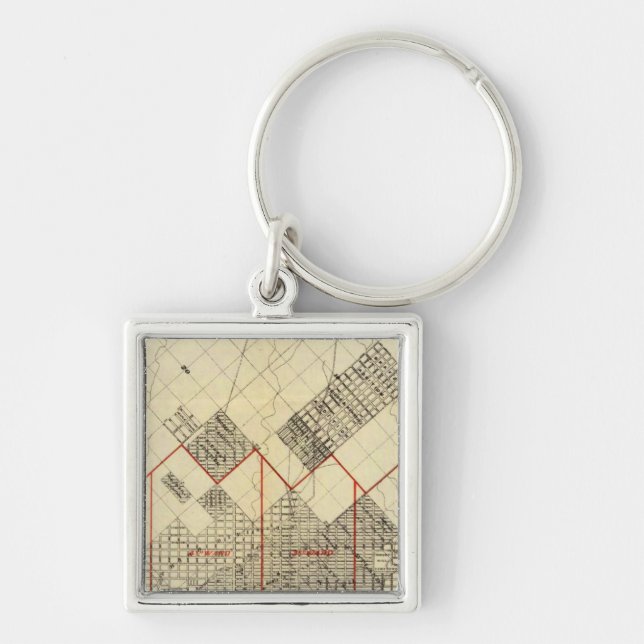 Outline Map of Duluth and Suburbs Key Ring (Front)