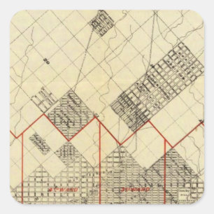 Outline Map of Duluth and Suburbs Square Sticker