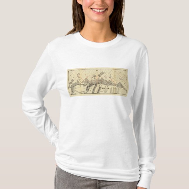 Outline Map of Duluth and Suburbs T-Shirt (Front)