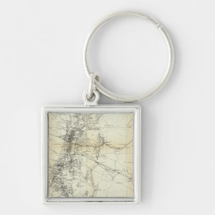 Outline Map of Washoe District Key Ring