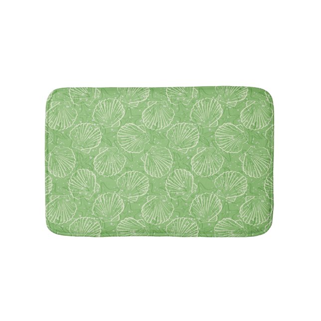 Outline seashells bath mat (Front)