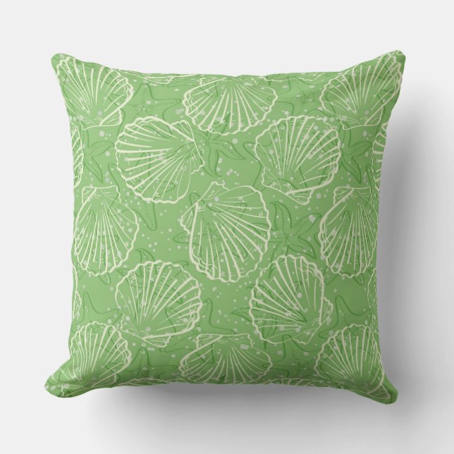 Outline seashells cushion (Front)