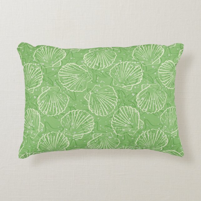 Outline seashells decorative cushion (Front)