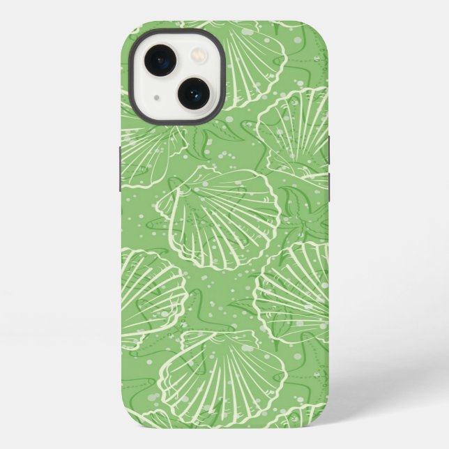 Outline seashells iPhone case (Back)