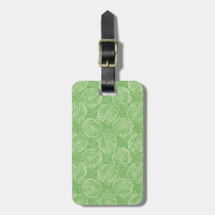Outline seashells luggage tag