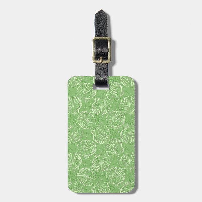 Outline seashells luggage tag (Front Vertical)