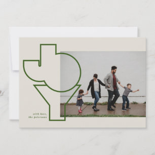Outlined Joy Flat Holiday Card