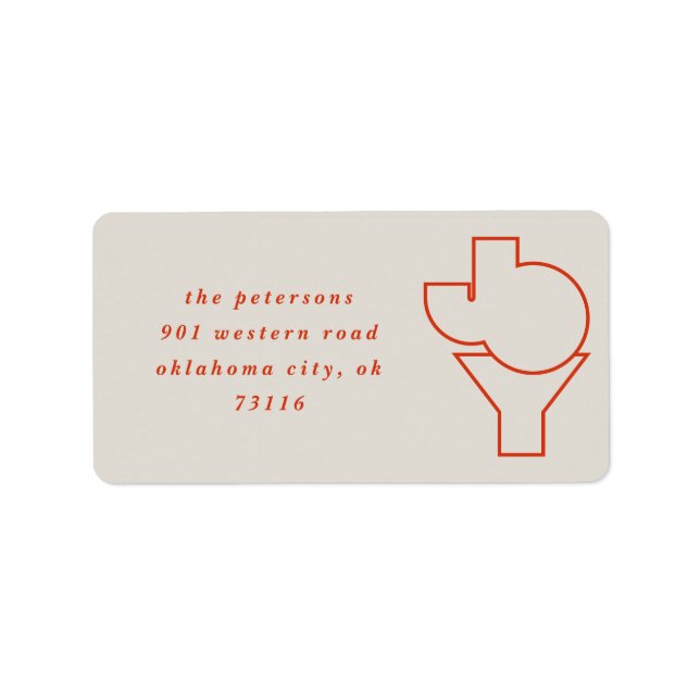Outlined Joy Return Address Label (Front)