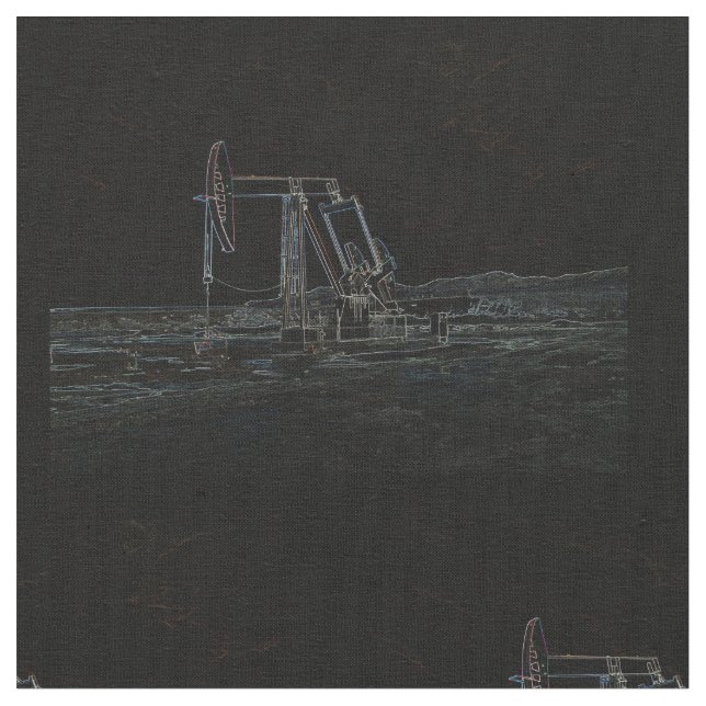 Outlined Pumping Unit Fabric (Close Up)