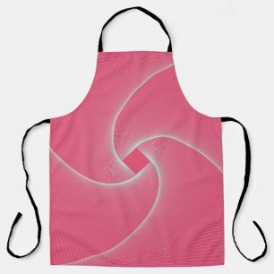 outlined square vortex in velvet pink apron