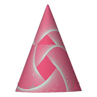 Outlined square vortex, velvet pink. party hat