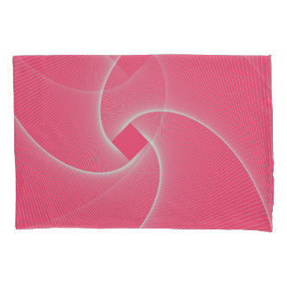 Outlined square vortex, velvet pink. pillowcase