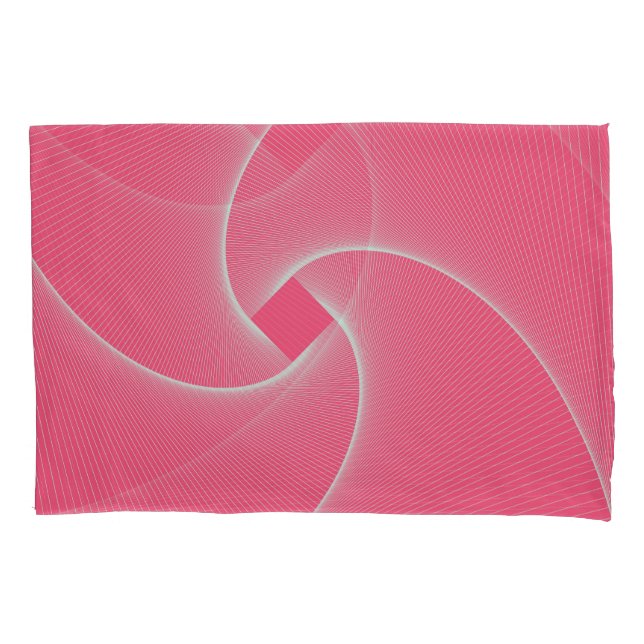 Outlined square vortex, velvet pink. pillowcase (Front)