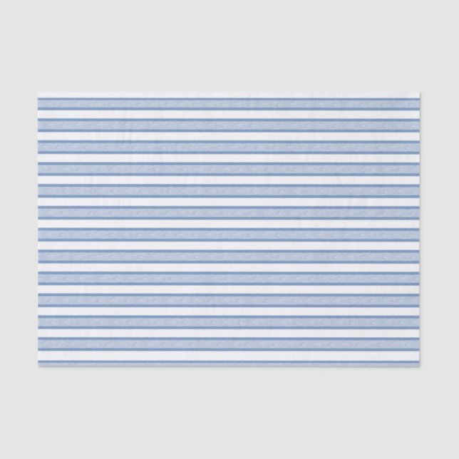 Outlined Stripes Blue/Grey Tissue Paper (Front)