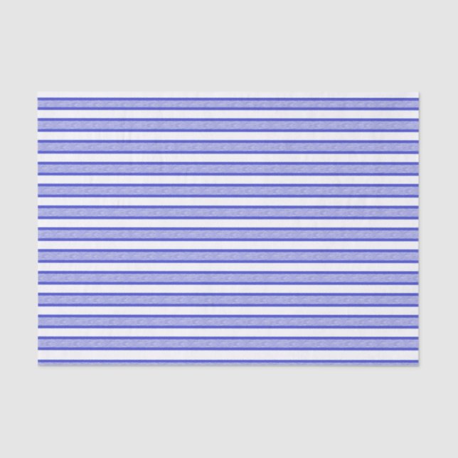 Outlined Stripes Blue Tissue Paper (Front)